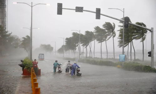 摩羯登陆现场，大雨横行肆虐