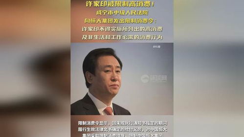 许家印再被限制高消费，探究背后的深层原因与影响